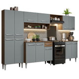 Cocina Integral 293cm Marrón/Gris Emilly 02