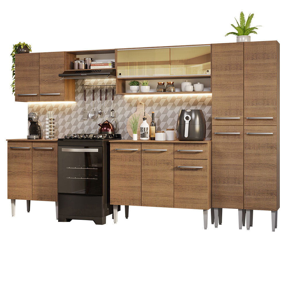 Cocina Integral 293cm Marrón Emilly 03