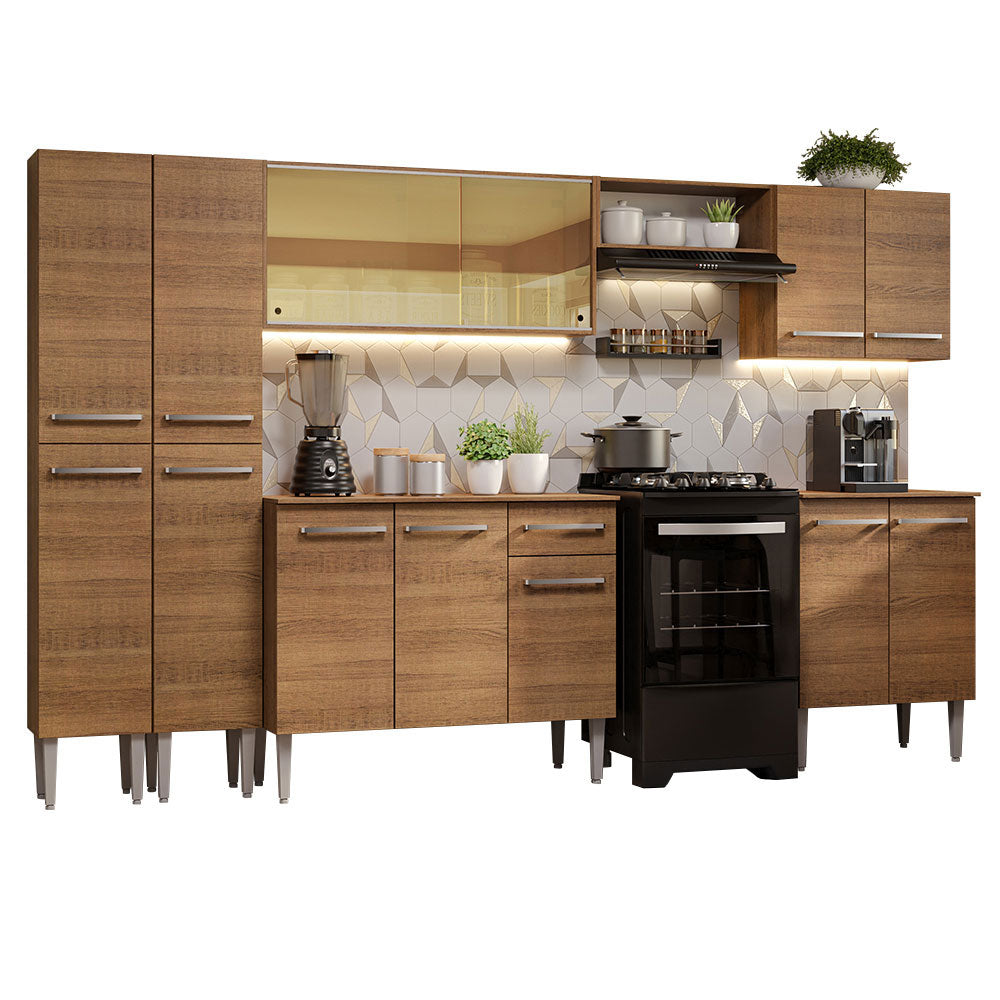 Cocina Integral 293cm Marrón Emilly 05