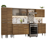Cocina Integral 293cm con Fregadero Marrón Emilly 06