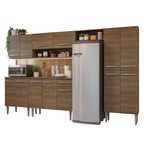 Cocina Integral 293 cm Marrón Emilly Madesa