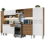 Cocina Integral 325cm Emilly Marrón/Blanco 02