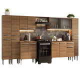 Cocina Integral 325cm Emilly Marrón 03