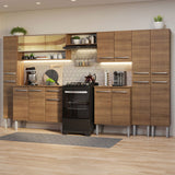 Cocina Integral 325cm Emilly Marrón 05