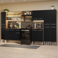 Cocina Integral 325 cm Marrón/Negro Emilly Madesa