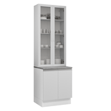 Kit Gabinete + Vitrina 70 cm Blanco Glamy 02