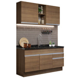 Cocina Compacta 150cm Marrón Glamy 02