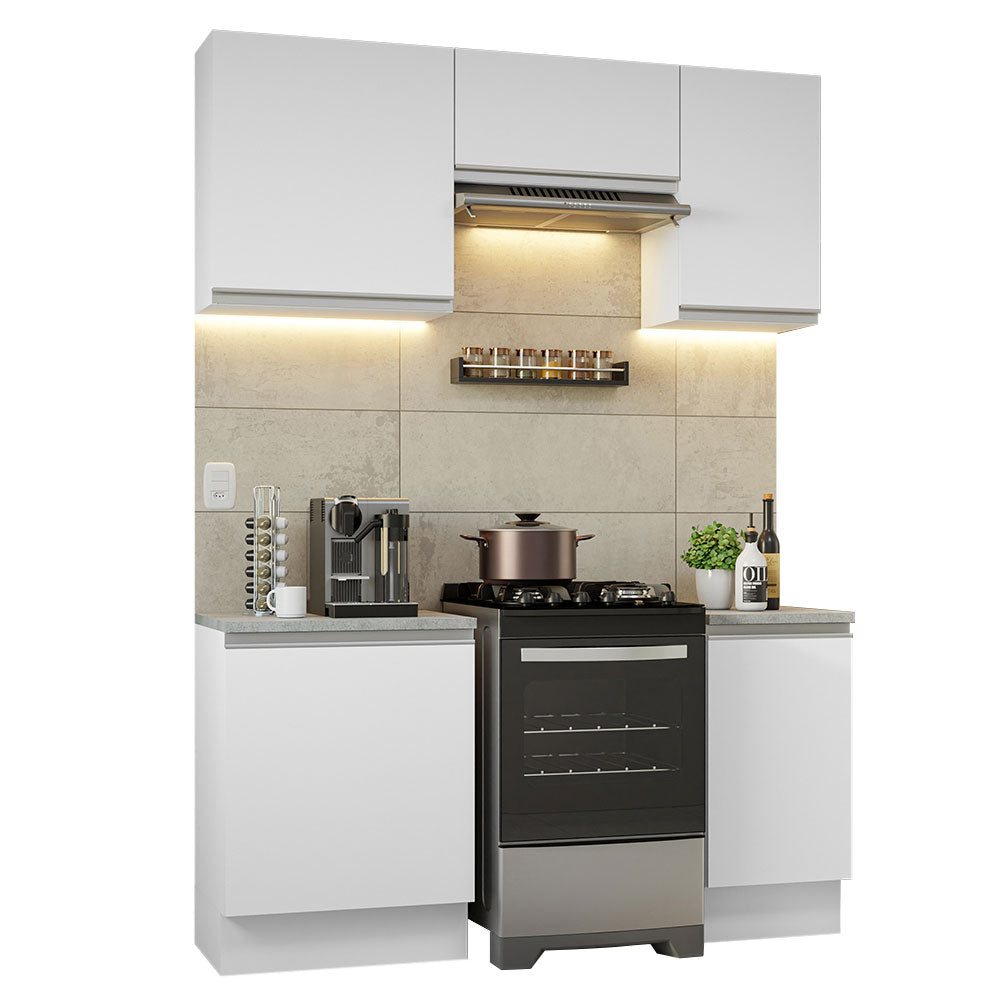 Cocina Compacta 160cm Blanco Glamy 07