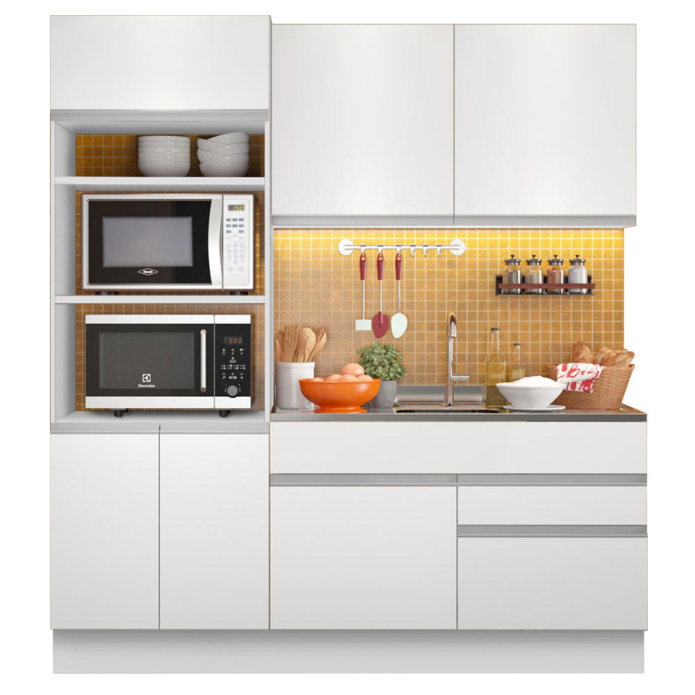 Cocina Integral 190cm Blanco Glamy 04