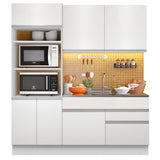 Cocina Integral 190cm Blanco Glamy 04