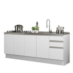 Cocina Compacta 200 cm Blanco Glamy Madesa