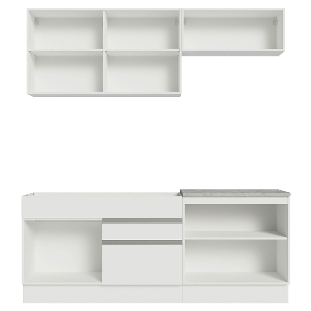 Cocina Compacta 200cm Blanco Glamy 07
