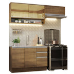 Cocina Compacta 200 cm Marrón Glamy Madesa