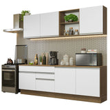 Cocina Integral 240cm Marrón/Blanco Glamy 06