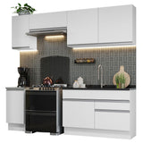 Cocina Integral 240cm Blanco Glamy 07