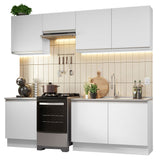 Cocina Integral 240cm Blanco Glamy 09