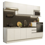 Cocina Integral 260 x 60 cm Blanco Glamy 02