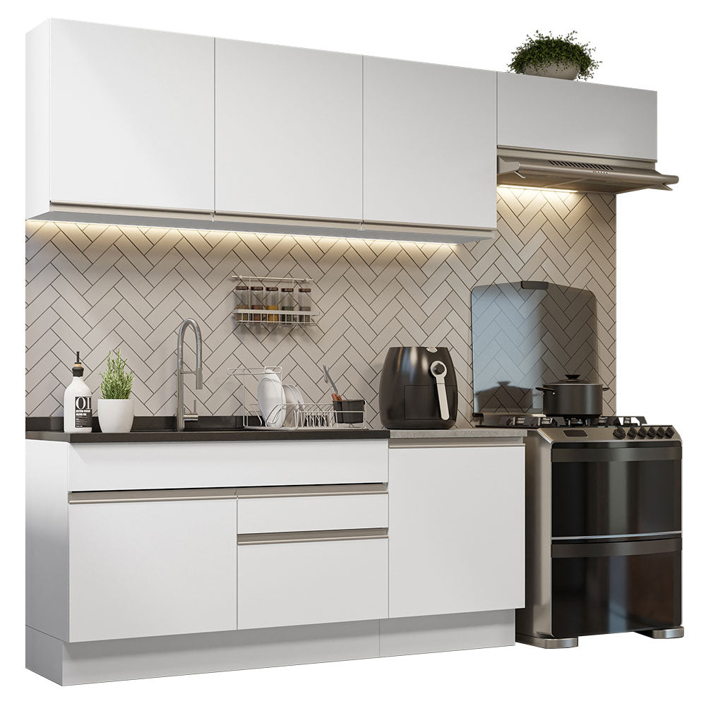 Cocina Integral 260cm Blanco Glamy 03