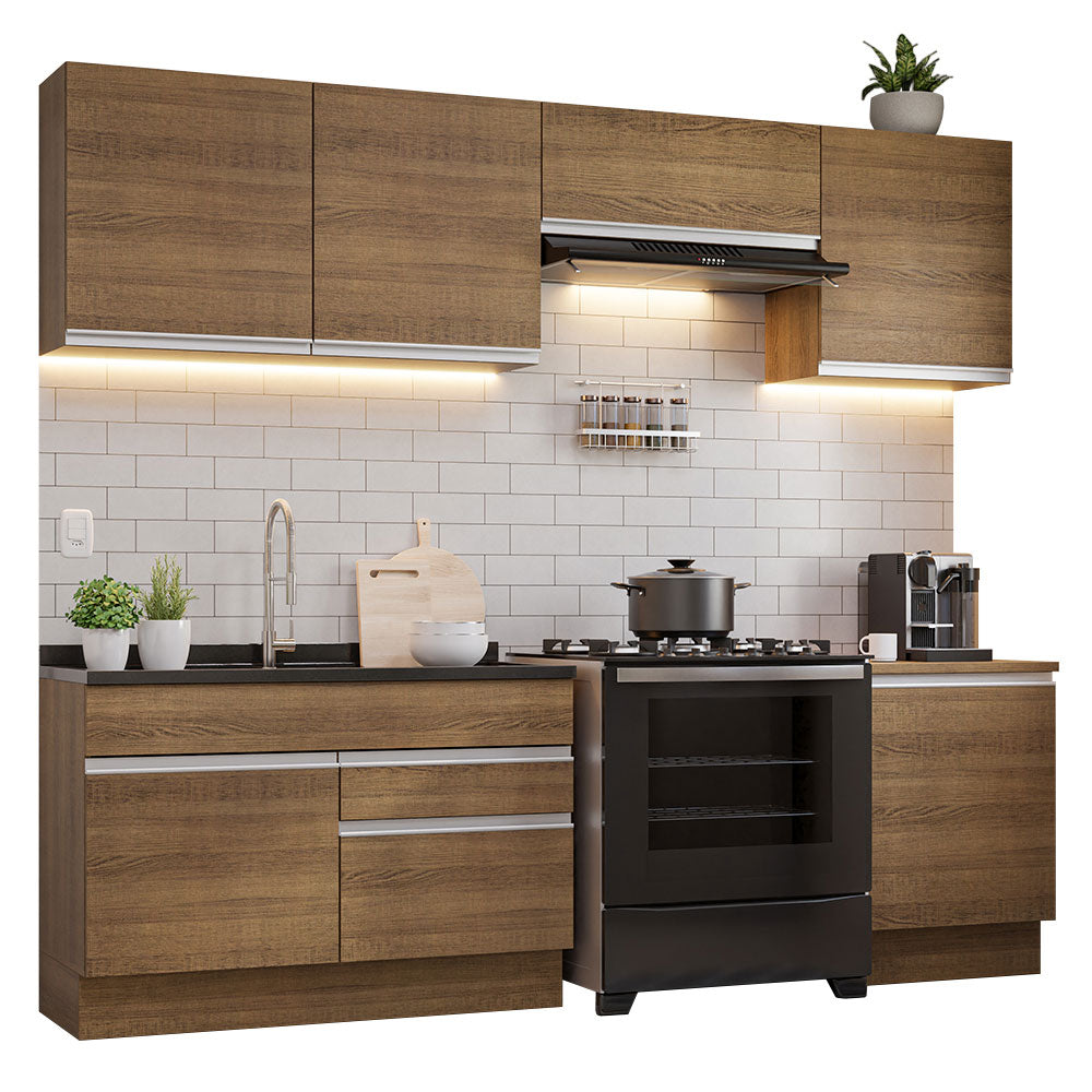 Cocina Integral 260cm Marrón Glamy 04