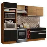 Cocina Integral 270cm Marrón/Negro/Marrón Glamy 09