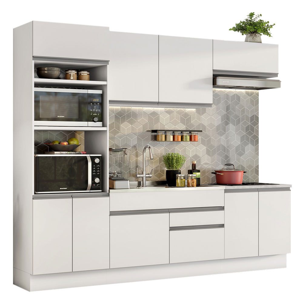 Cocina Integral 270cm Blanco Glamy 13