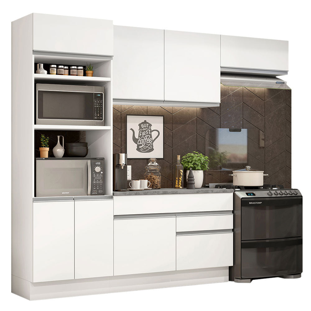 Cocina Integral 270cm Blanco Glamy 14