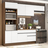 Cocina Integral 270cm Marrón/Blanco Glamy 14