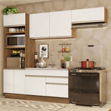 Cocina Integral 270cm Marrón/Blanco Glamy 15