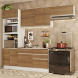 Cocina Integral 270cm Blanco/Marrón Glamy 15