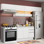 Cocina Integral 280 cm Blanco Glamy Madesa