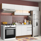 Cocina Integral 280cm Marrón/Blanco Glamy 01