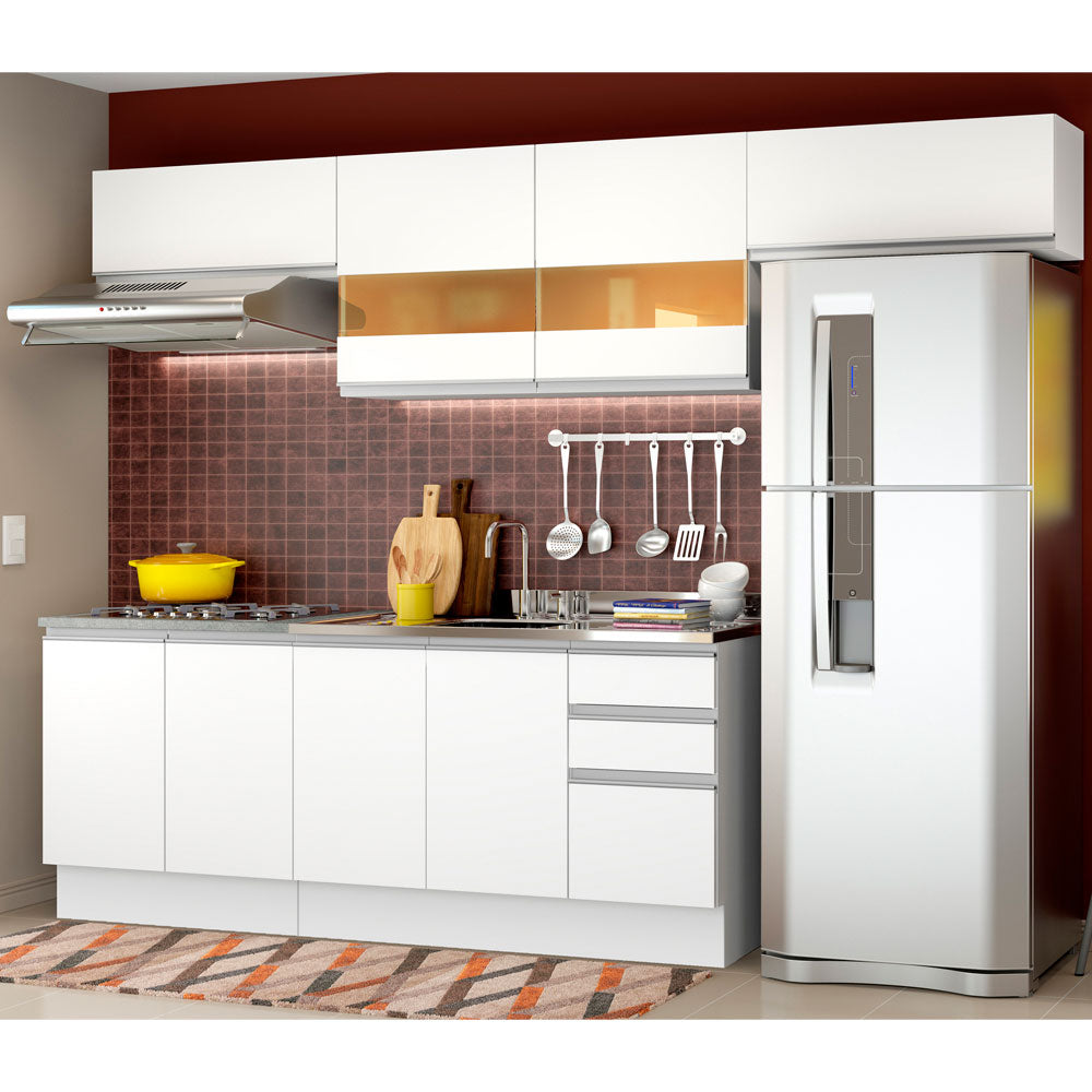 Cocina Integral 280cm Blanco Glamy 02