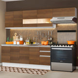 Cocina Integral 280cm Blanco/Marrón Glamy 03