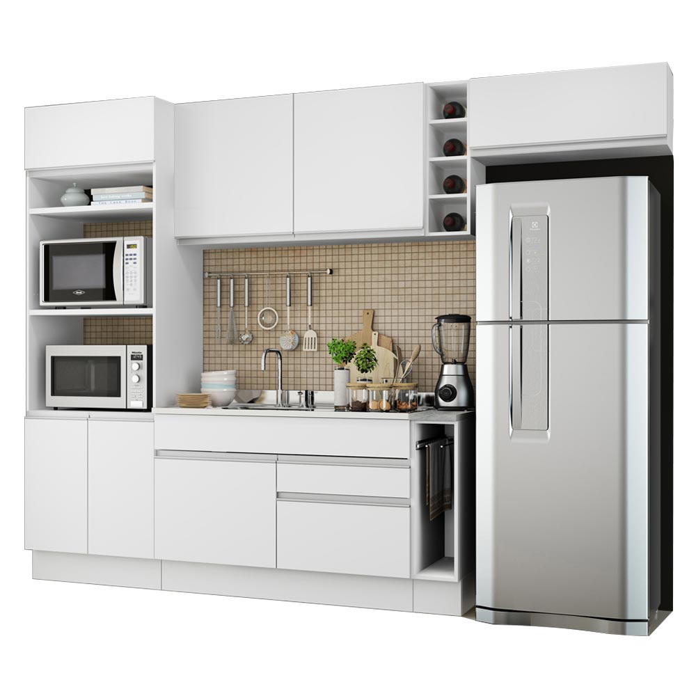 Cocina Integral 290 cm Blanco Safira 04