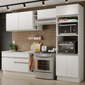 Cocina Integral 290 x 52 cm 7 Puertas 2 Cajones Con Mueble para Horno Blanco Glamy Madesa 10