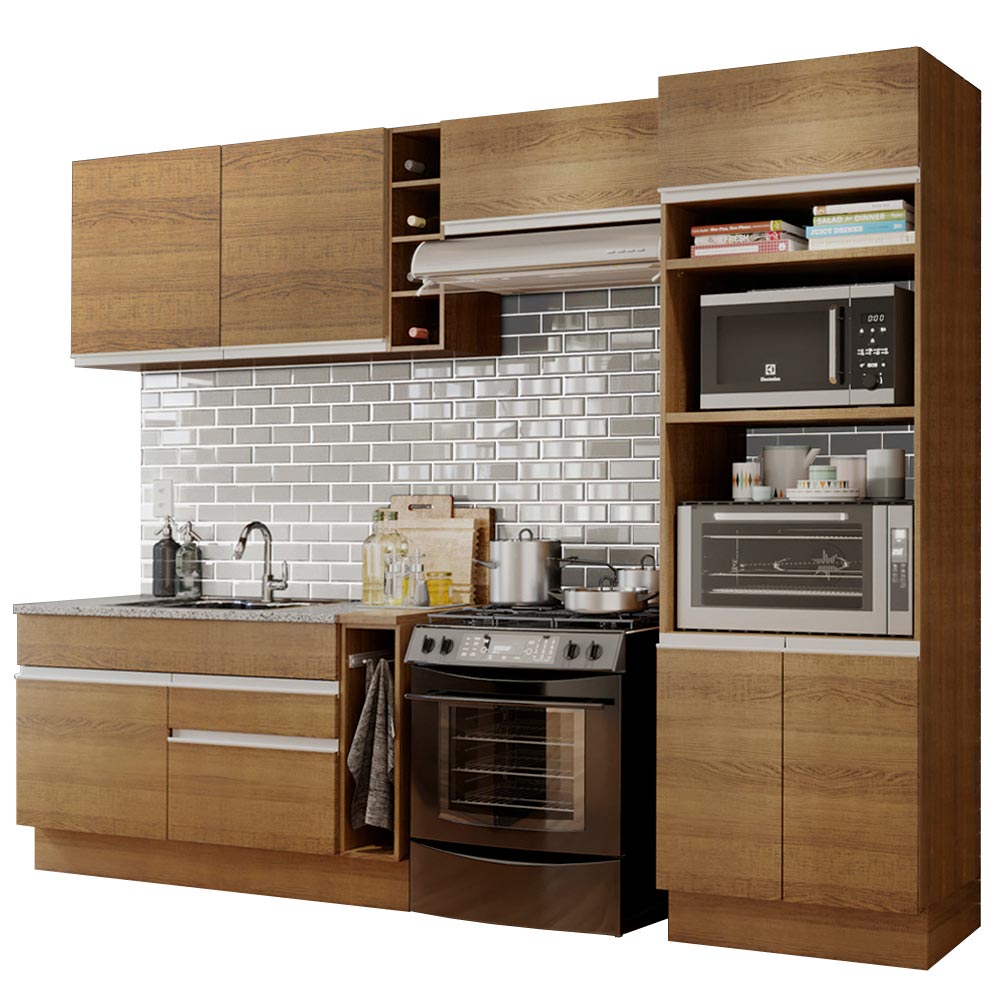 Cocina Integral 290cm Marrón Cristal 09