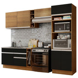 Cocina Integral 290cm Marrón/Negro/Marrón Glamy 10