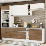 Cocina Integral 290 cm Blanco/Marrón/Blanco Vicenza 12