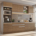 Cocina Integral 310 cm Con Mueble para Horno Marrón Glamy Madesa