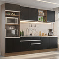 Cocina Integral 310 cm Con Mueble para Horno Marrón/Negro Madesa