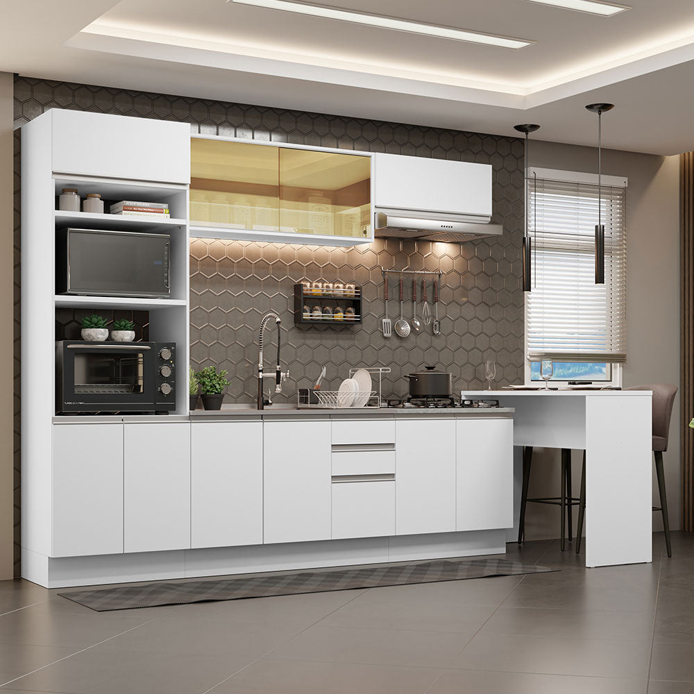 Cocina Integral 315 cm Blanco Glamy 01