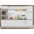 Cocina Integral 330 cm Con Mueble para Horno Blanco Glamy Madesa