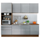 Cocina Integral 240cm Marrón/Gris Lux 03