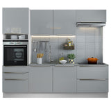 Cocina Integral 260cm Lux Blanco/Gris 01