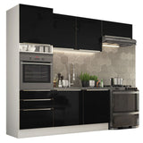 Cocina Integral 260cm Lux Blanco/Negro 03