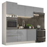 Cocina Integral 260cm Lux Blanco/Gris 03