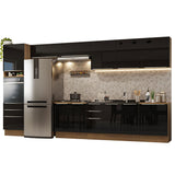 Cocina Integral 400cm Marrón/Negro Lux de Thauane