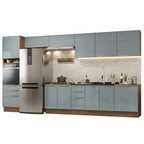 Cocina Integral 400 cm de Con Mueble para Horno Marrón/Gris Lux Madesa