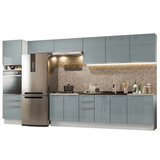 Cocina Integral 400cm Lux Blanco/Gris 01