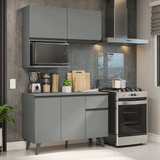 Cocina Compacta 120 cm Gris Nice Madesa 05